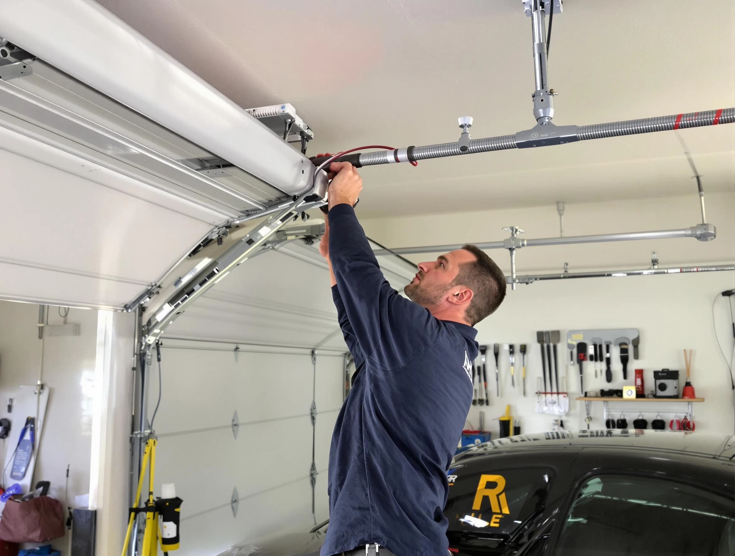 Emporia Garage Door Repair technician performing garage door cable repair in Emporia