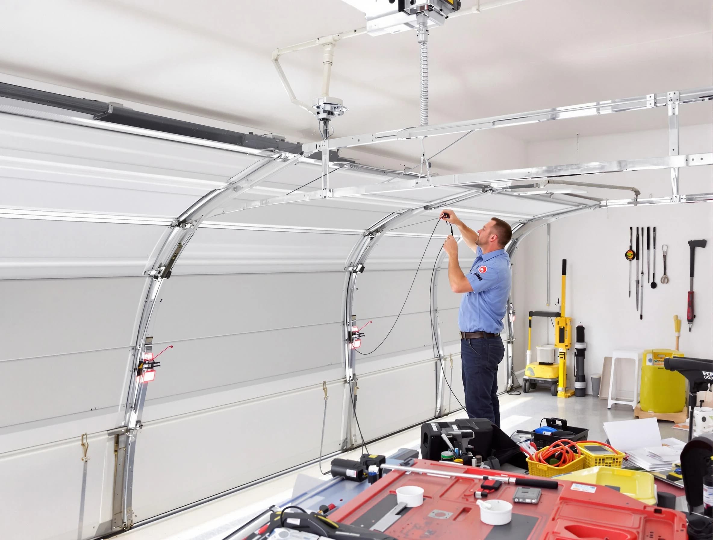Garage door cable repair service by Emporia Garage Door Repair in Emporia