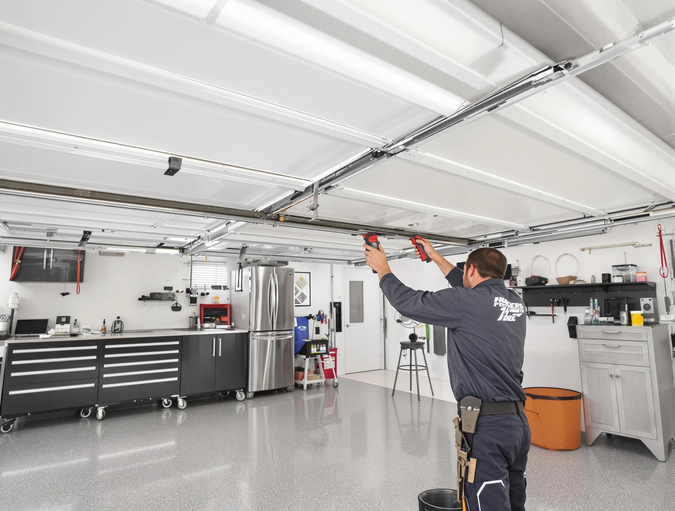 Overhead garage door repair service by Emporia Garage Door Repair in Emporia