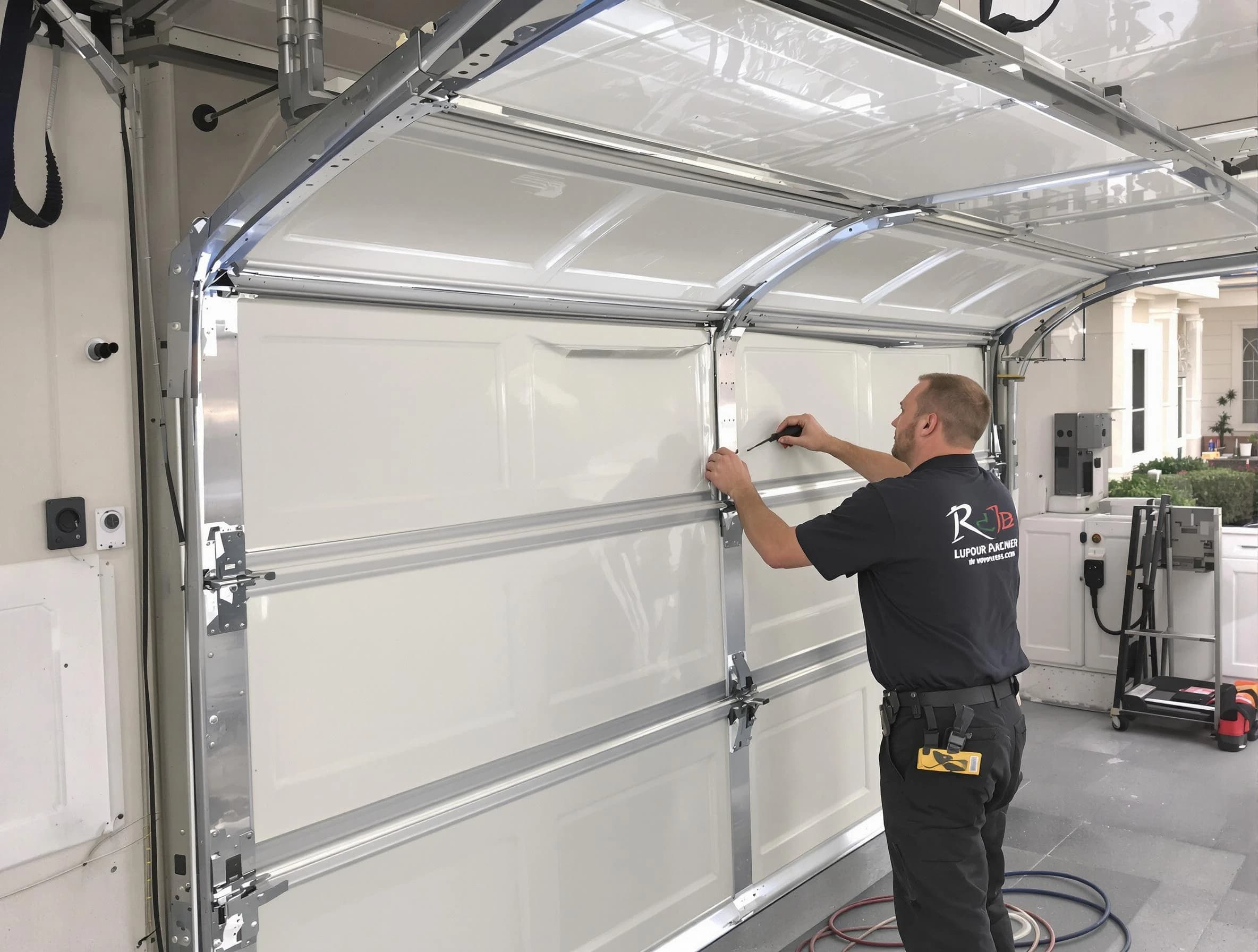 Emporia Garage Door Repair professional performing panel repair in Emporia