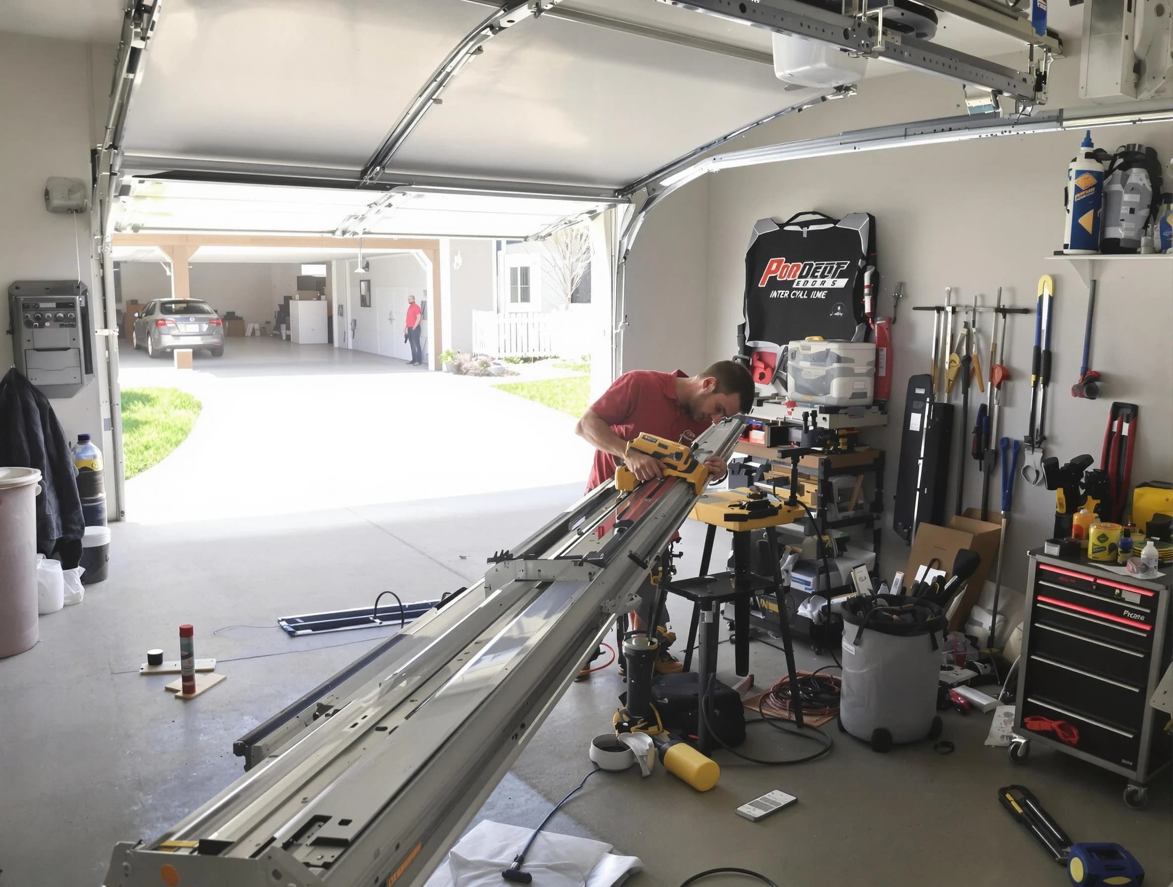 Emporia Garage Door Repair expert performing track repair in Emporia