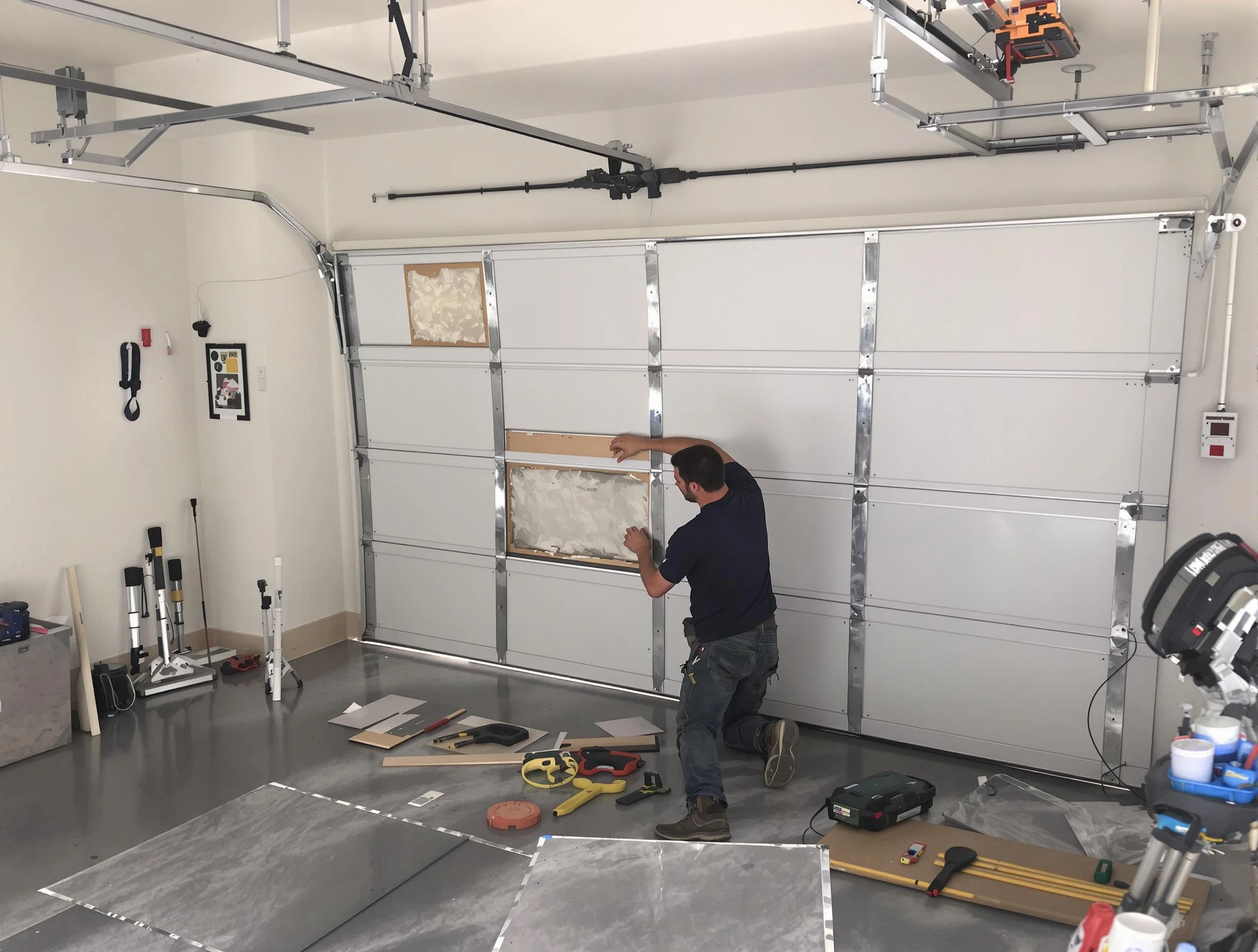 Garage Door Panel Repair in Emporia