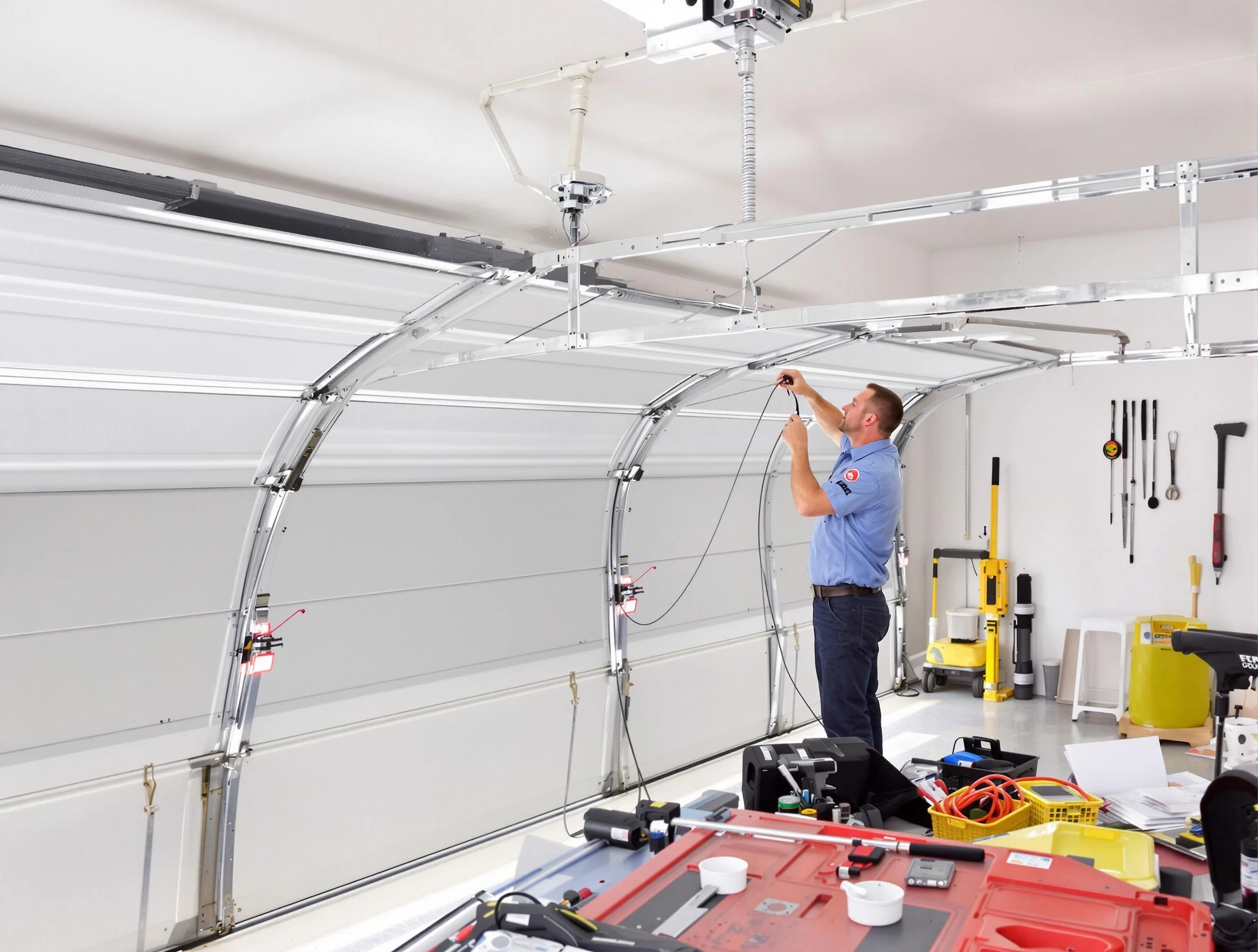 Garage door cable repair service by Emporia Garage Door Repair in Emporia