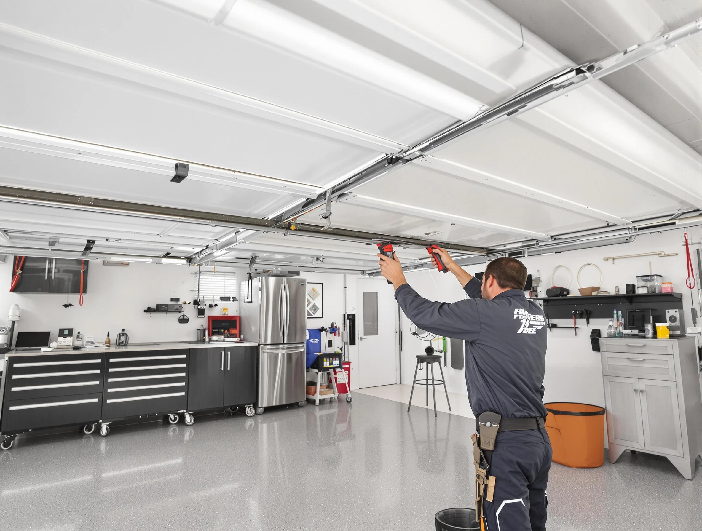 Overhead garage door repair service by Emporia Garage Door Repair in Emporia